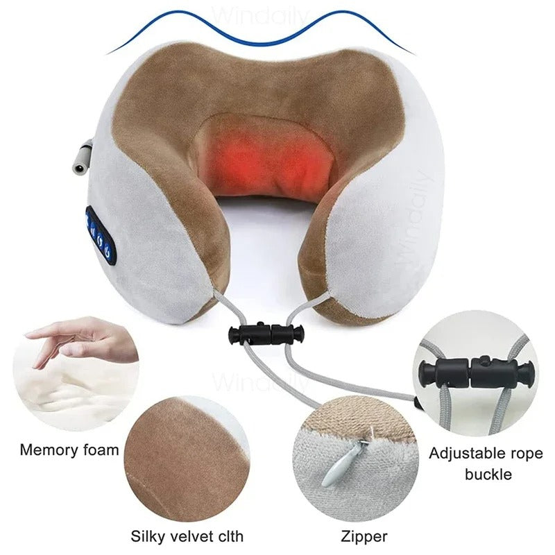 Masajeador Cervical Inteligente con Calor Terapéutico USB